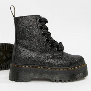 Glitter Dr Martens platform boots